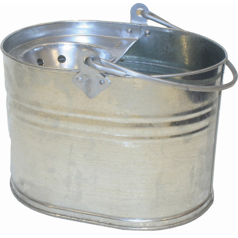 Galvanised Mop Strainer Bucket 2 Gallon