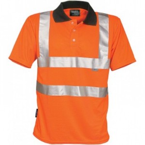 Orange hi-vis polo shirt