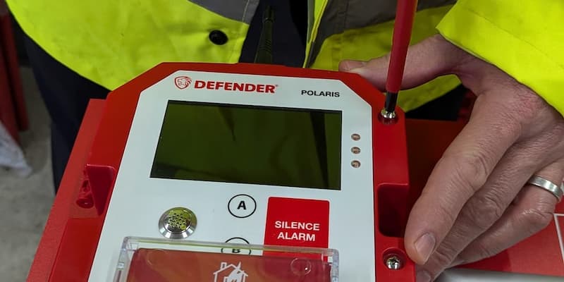 Maintenance on fire alarm FEMs